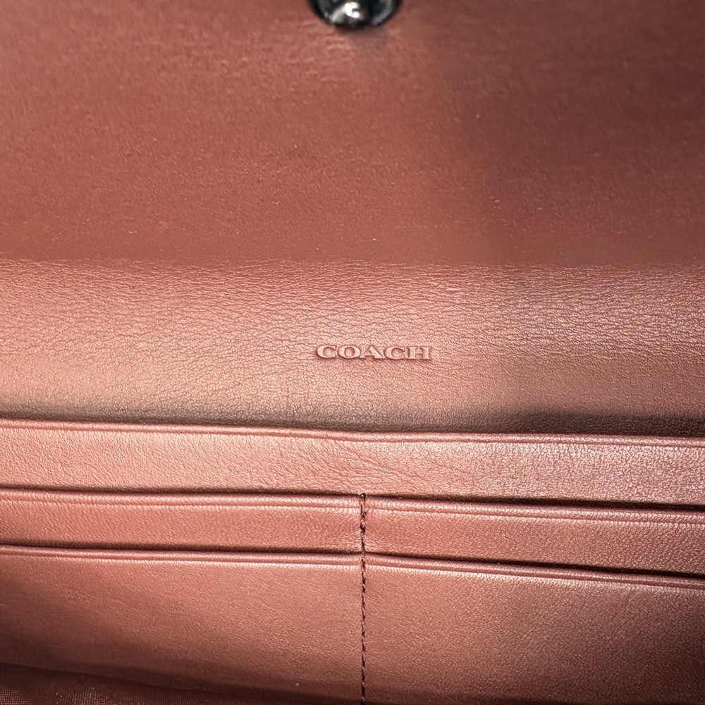 COACH Bleecker Grommets Set: Snap Wallet Clutch & Universal Wristlet - Brick Red - Picture 10 of 10